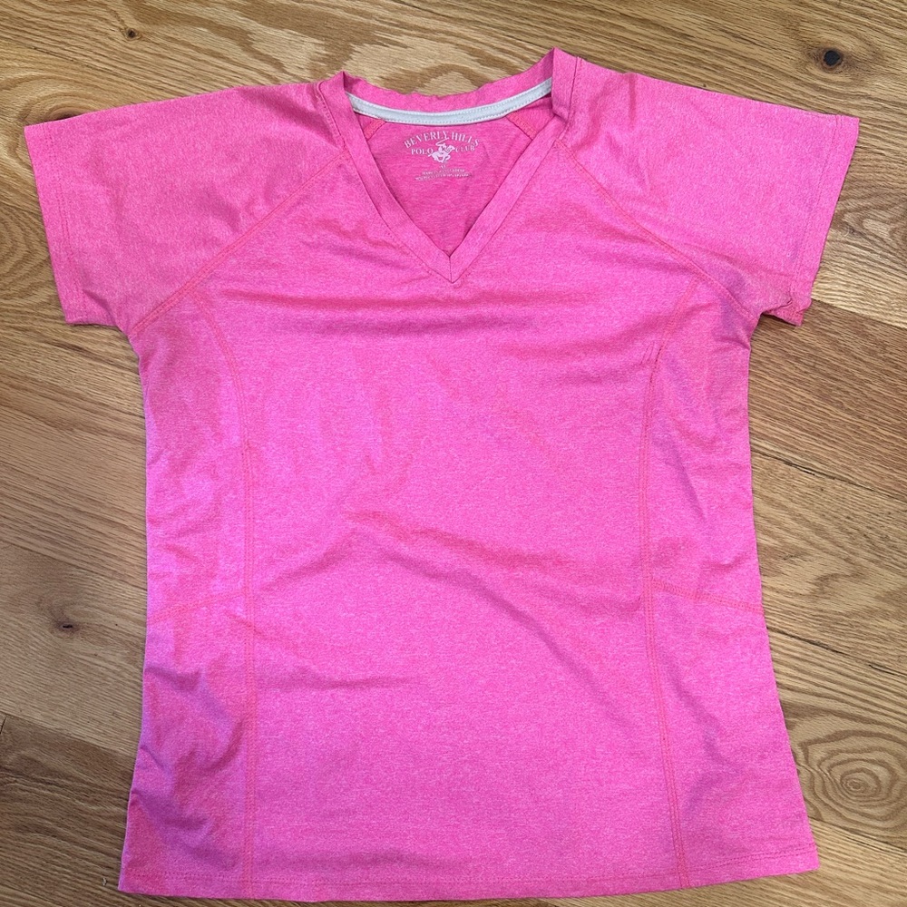 Beverly Hills Polo Club Vibrant Pink women’s v-neck